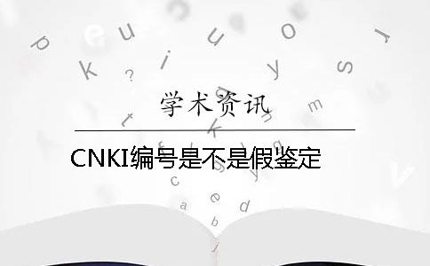 CNKI编号是不是假鉴定